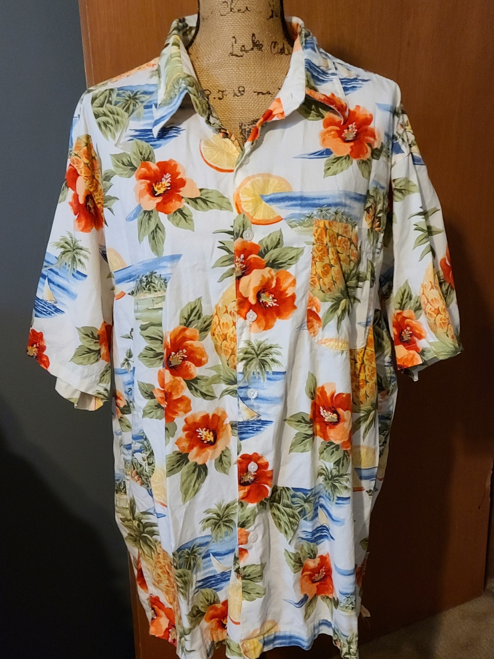 Polo by Ralph Lauren White Short-Sleeve Tropical Floral Button-Down